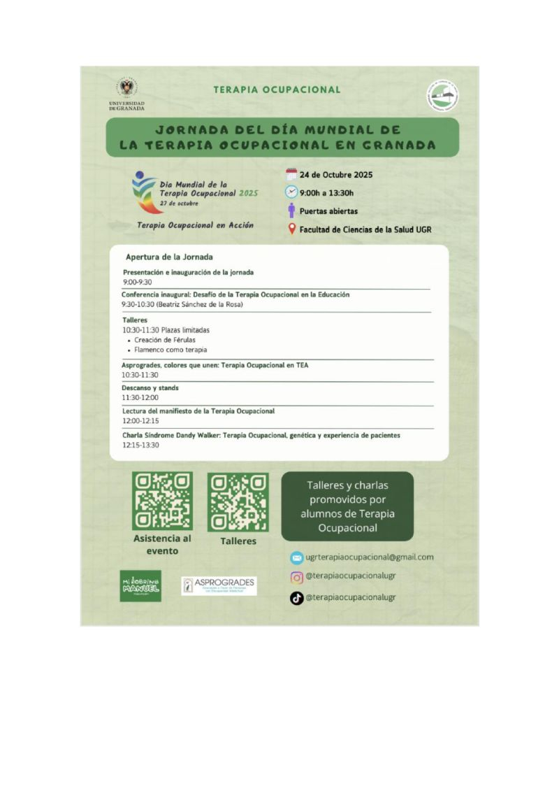 cartel día mundial de la terapia ocupacional cartel día mundial de la terapia ocupacional