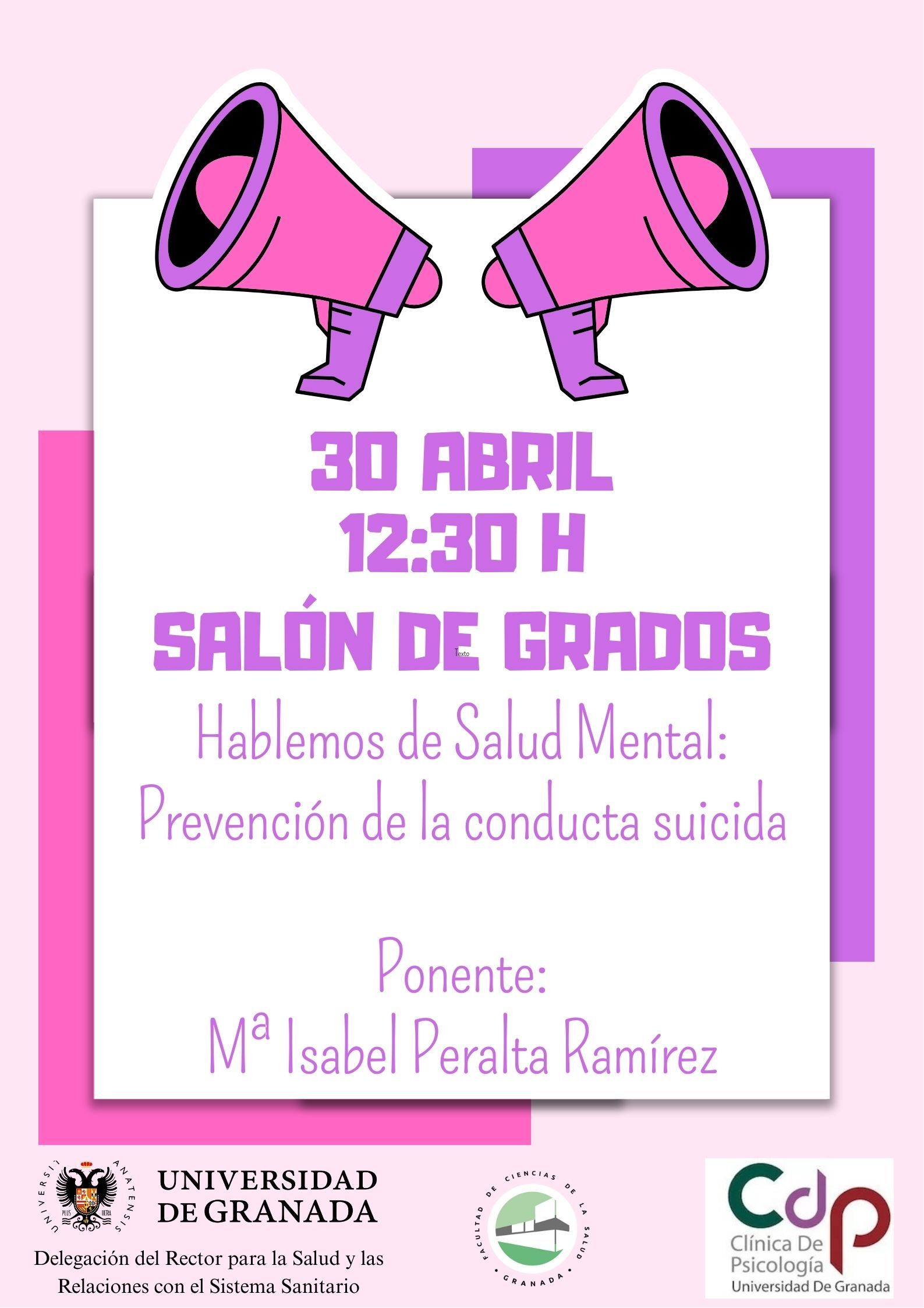 Cartel de jornadas prevención suicidio abril 2025