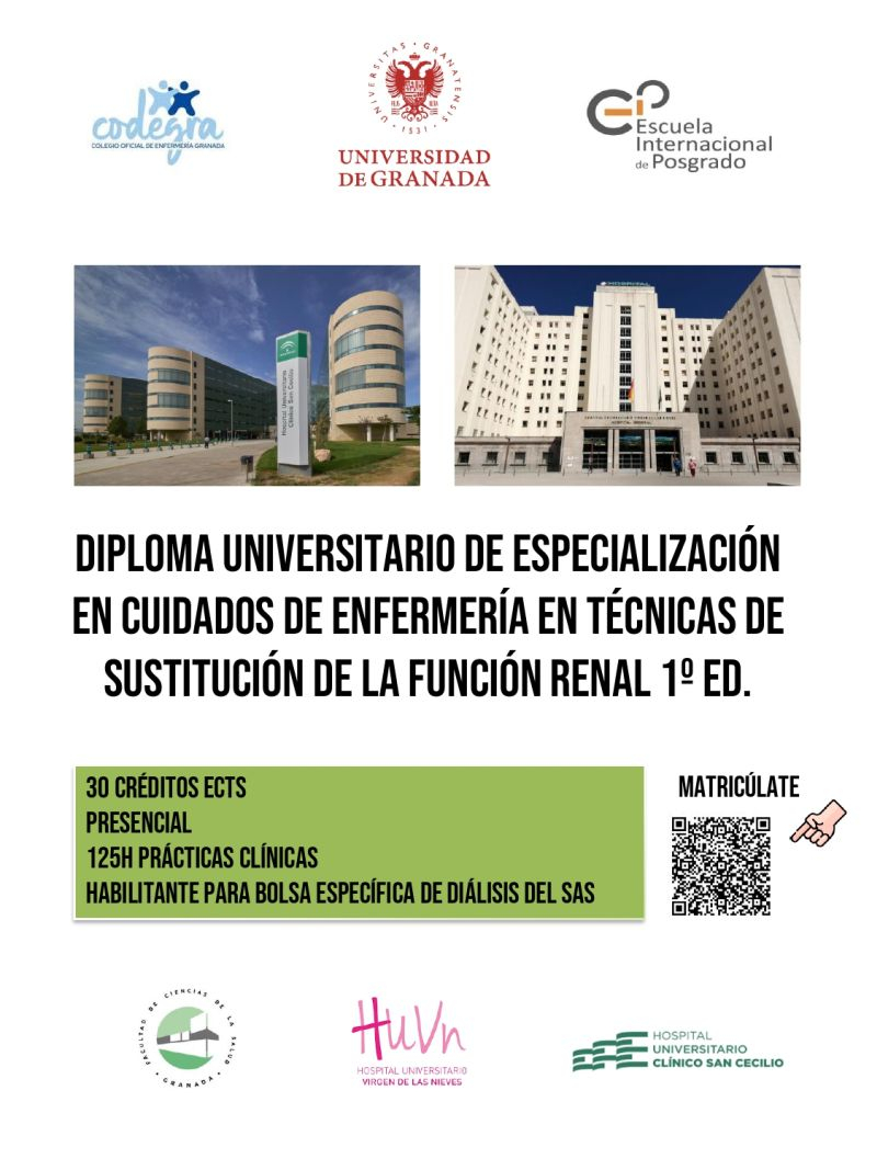 Cartel del curso especialización en función renal